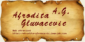 Afrodita Gluvačević vizit kartica